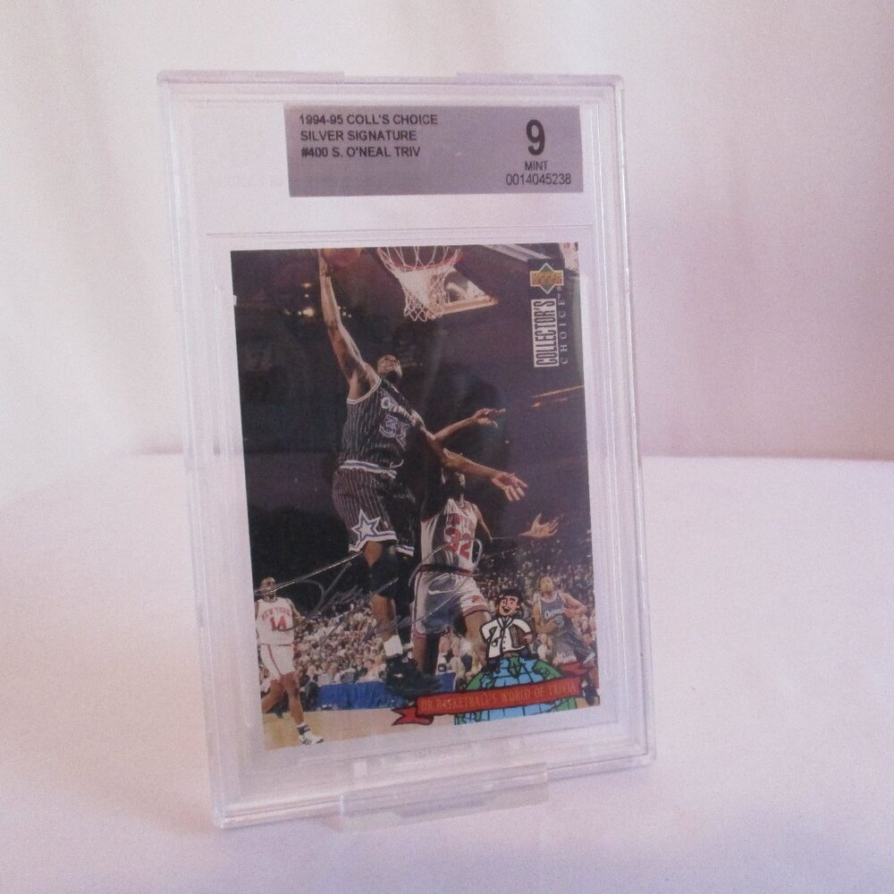 1994-95 COLL'S CHOICE SILVER SIGNATURE #400 O'NEAL TRIV MINT 9
